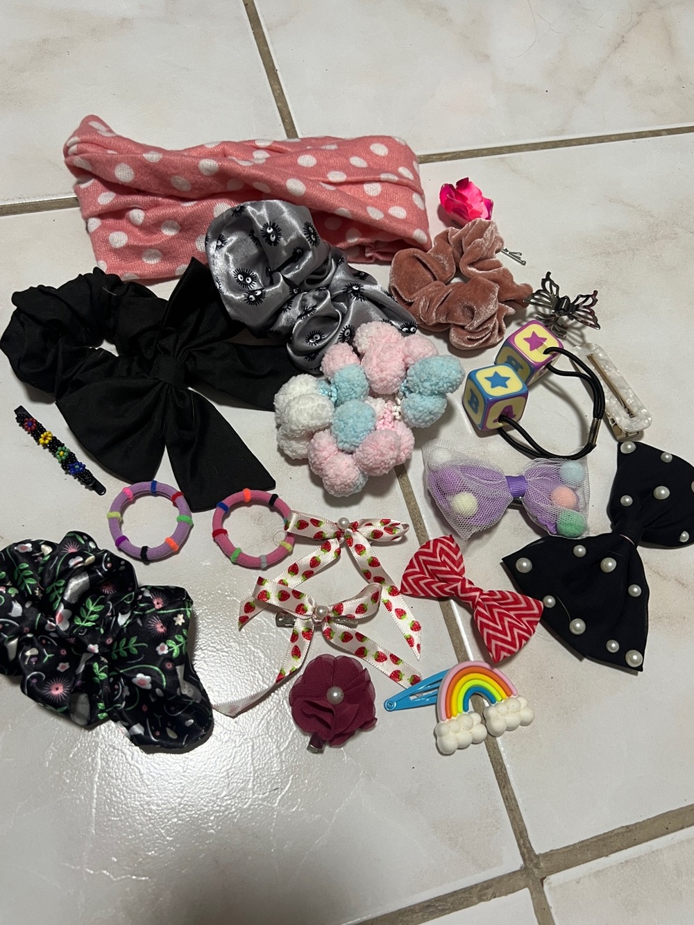 Assorted Hair Accessories Bundle 20 pc - Polka Dot Headband & Bows